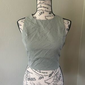 NWT Nasty Gal Mint Green Cropped Backless Top Size 2